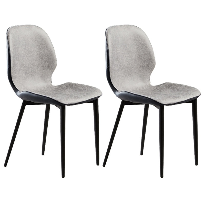 Upholstered Contemporary Restaurant Side Chair Matte Finish Parsons Dining Chair Grey 2 Piece Set Clearhalo ' kitchen&dining_furn' 'Dining Chairs' 'Dining Tables & Seating' 'dining_chair' 'furn' 'furn_dining_chair' 'Furniture' 'furniture_dining_chair' 'Kitchen & Dining Furniture' 'kitchen' 3825887