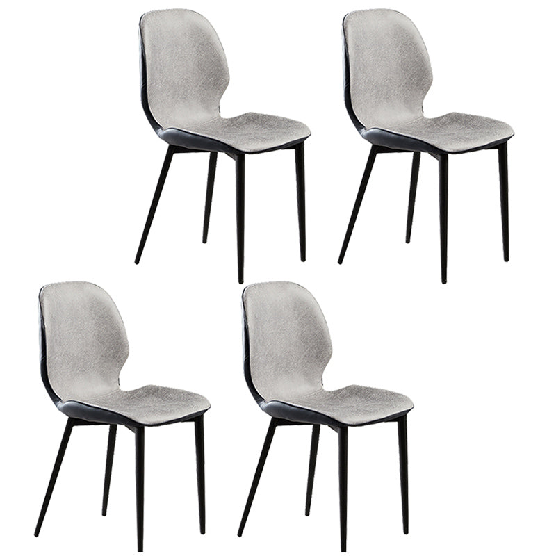 Upholstered Contemporary Restaurant Side Chair Matte Finish Parsons Dining Chair Grey 4 Piece Set Clearhalo ' kitchen&dining_furn' 'Dining Chairs' 'Dining Tables & Seating' 'dining_chair' 'furn' 'furn_dining_chair' 'Furniture' 'furniture_dining_chair' 'Kitchen & Dining Furniture' 'kitchen' 3825889