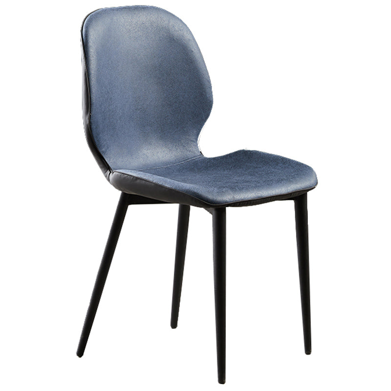 Upholstered Contemporary Restaurant Side Chair Matte Finish Parsons Dining Chair Blue 1 Piece Clearhalo ' kitchen&dining_furn' 'Dining Chairs' 'Dining Tables & Seating' 'dining_chair' 'furn' 'furn_dining_chair' 'Furniture' 'furniture_dining_chair' 'Kitchen & Dining Furniture' 'kitchen' 3825891