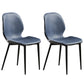 Upholstered Contemporary Restaurant Side Chair Matte Finish Parsons Dining Chair Blue 2 Piece Set Clearhalo ' kitchen&dining_furn' 'Dining Chairs' 'Dining Tables & Seating' 'dining_chair' 'furn' 'furn_dining_chair' 'Furniture' 'furniture_dining_chair' 'Kitchen & Dining Furniture' 'kitchen' 3825893