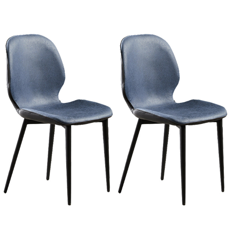 Upholstered Contemporary Restaurant Side Chair Matte Finish Parsons Dining Chair Blue 2 Piece Set Clearhalo ' kitchen&dining_furn' 'Dining Chairs' 'Dining Tables & Seating' 'dining_chair' 'furn' 'furn_dining_chair' 'Furniture' 'furniture_dining_chair' 'Kitchen & Dining Furniture' 'kitchen' 3825893