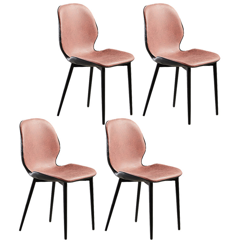 Upholstered Contemporary Restaurant Side Chair Matte Finish Parsons Dining Chair Cameo Brown 4 Piece Set Clearhalo ' kitchen&dining_furn' 'Dining Chairs' 'Dining Tables & Seating' 'dining_chair' 'furn' 'furn_dining_chair' 'Furniture' 'furniture_dining_chair' 'Kitchen & Dining Furniture' 'kitchen' 3825902