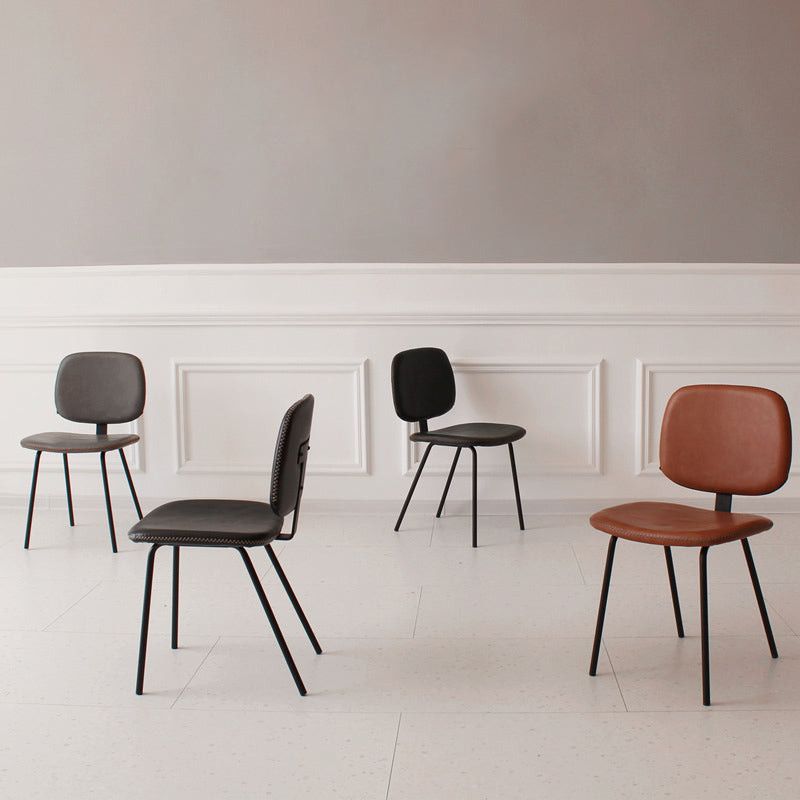 Home Scandinavian Side Chair Open Back Upholstered Metal Dining Room Chair Clearhalo ' kitchen&dining_furn' 'Dining Chairs' 'Dining Tables & Seating' 'dining_chair' 'furn' 'furn_dining_chair' 'Furniture' 'furniture_dining_chair' 'Kitchen & Dining Furniture' 'kitchen' 3825909