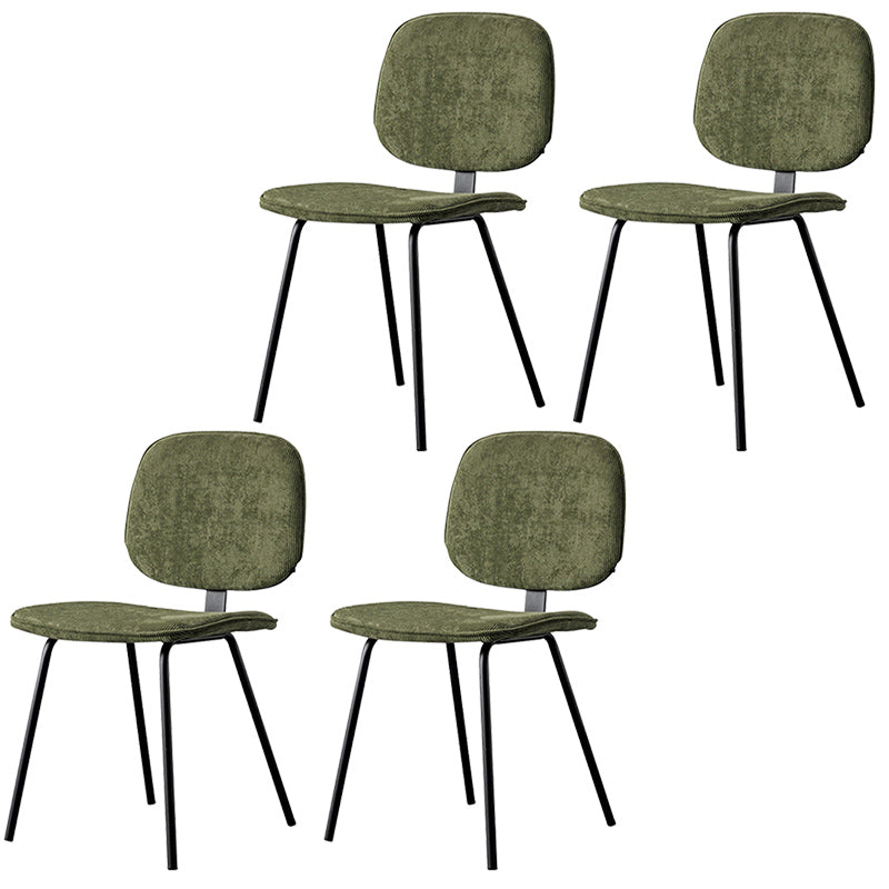 Home Scandinavian Side Chair Open Back Upholstered Metal Dining Room Chair Blackish Green 4 Piece Set Clearhalo ' kitchen&dining_furn' 'Dining Chairs' 'Dining Tables & Seating' 'dining_chair' 'furn' 'furn_dining_chair' 'Furniture' 'furniture_dining_chair' 'Kitchen & Dining Furniture' 'kitchen' 3825910