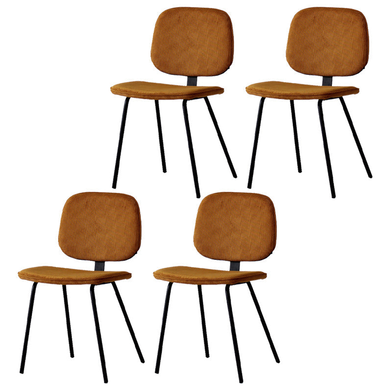 Home Scandinavian Side Chair Open Back Upholstered Metal Dining Room Chair Ginger 4 Piece Set Clearhalo ' kitchen&dining_furn' 'Dining Chairs' 'Dining Tables & Seating' 'dining_chair' 'furn' 'furn_dining_chair' 'Furniture' 'furniture_dining_chair' 'Kitchen & Dining Furniture' 'kitchen' 3825916