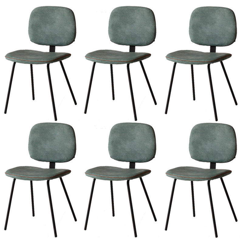 Home Scandinavian Side Chair Open Back Upholstered Metal Dining Room Chair Blue 6 Piece Set Clearhalo ' kitchen&dining_furn' 'Dining Chairs' 'Dining Tables & Seating' 'dining_chair' 'furn' 'furn_dining_chair' 'Furniture' 'furniture_dining_chair' 'Kitchen & Dining Furniture' 'kitchen' 3825924
