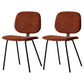 Home Scandinavian Side Chair Open Back Upholstered Metal Dining Room Chair Red Brown 2 Piece Set Clearhalo ' kitchen&dining_furn' 'Dining Chairs' 'Dining Tables & Seating' 'dining_chair' 'furn' 'furn_dining_chair' 'Furniture' 'furniture_dining_chair' 'Kitchen & Dining Furniture' 'kitchen' 3825925