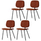 Home Scandinavian Side Chair Open Back Upholstered Metal Dining Room Chair Red Brown 4 Piece Set Clearhalo ' kitchen&dining_furn' 'Dining Chairs' 'Dining Tables & Seating' 'dining_chair' 'furn' 'furn_dining_chair' 'Furniture' 'furniture_dining_chair' 'Kitchen & Dining Furniture' 'kitchen' 3825927