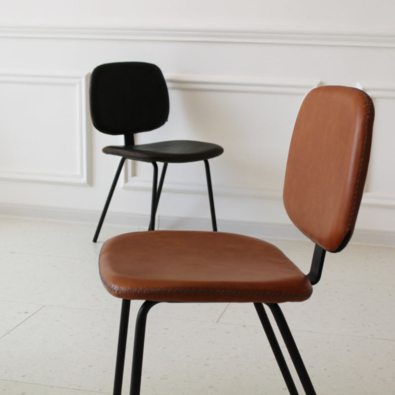 Home Scandinavian Side Chair Open Back Upholstered Metal Dining Room Chair Clearhalo ' kitchen&dining_furn' 'Dining Chairs' 'Dining Tables & Seating' 'dining_chair' 'furn' 'furn_dining_chair' 'Furniture' 'furniture_dining_chair' 'Kitchen & Dining Furniture' 'kitchen' 3825928