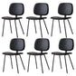 Home Scandinavian Side Chair Open Back Upholstered Metal Dining Room Chair Gloss Black 6 Piece Set Clearhalo ' kitchen&dining_furn' 'Dining Chairs' 'Dining Tables & Seating' 'dining_chair' 'furn' 'furn_dining_chair' 'Furniture' 'furniture_dining_chair' 'Kitchen & Dining Furniture' 'kitchen' 3825934