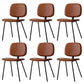 Home Scandinavian Side Chair Open Back Upholstered Metal Dining Room Chair Brown 6 Piece Set Clearhalo ' kitchen&dining_furn' 'Dining Chairs' 'Dining Tables & Seating' 'dining_chair' 'furn' 'furn_dining_chair' 'Furniture' 'furniture_dining_chair' 'Kitchen & Dining Furniture' 'kitchen' 3825937
