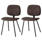 Home Scandinavian Side Chair Open Back Upholstered Metal Dining Room Chair Dark Brown 2 Piece Set Clearhalo ' kitchen&dining_furn' 'Dining Chairs' 'Dining Tables & Seating' 'dining_chair' 'furn' 'furn_dining_chair' 'Furniture' 'furniture_dining_chair' 'Kitchen & Dining Furniture' 'kitchen' 3825947