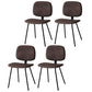 Home Scandinavian Side Chair Open Back Upholstered Metal Dining Room Chair Dark Brown 4 Piece Set Clearhalo ' kitchen&dining_furn' 'Dining Chairs' 'Dining Tables & Seating' 'dining_chair' 'furn' 'furn_dining_chair' 'Furniture' 'furniture_dining_chair' 'Kitchen & Dining Furniture' 'kitchen' 3825948
