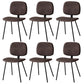 Home Scandinavian Side Chair Open Back Upholstered Metal Dining Room Chair Dark Brown 6 Piece Set Clearhalo ' kitchen&dining_furn' 'Dining Chairs' 'Dining Tables & Seating' 'dining_chair' 'furn' 'furn_dining_chair' 'Furniture' 'furniture_dining_chair' 'Kitchen & Dining Furniture' 'kitchen' 3825949