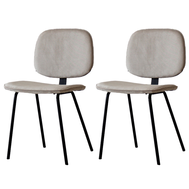 Home Scandinavian Side Chair Open Back Upholstered Metal Dining Room Chair Light Gray 2 Piece Set Clearhalo ' kitchen&dining_furn' 'Dining Chairs' 'Dining Tables & Seating' 'dining_chair' 'furn' 'furn_dining_chair' 'Furniture' 'furniture_dining_chair' 'Kitchen & Dining Furniture' 'kitchen' 3825953