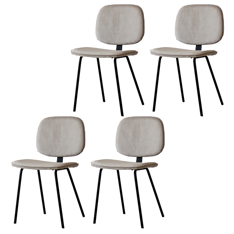 Home Scandinavian Side Chair Open Back Upholstered Metal Dining Room Chair Light Gray 4 Piece Set Clearhalo ' kitchen&dining_furn' 'Dining Chairs' 'Dining Tables & Seating' 'dining_chair' 'furn' 'furn_dining_chair' 'Furniture' 'furniture_dining_chair' 'Kitchen & Dining Furniture' 'kitchen' 3825954