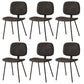 Home Scandinavian Side Chair Open Back Upholstered Metal Dining Room Chair Dark Gray 6 Piece Set Clearhalo ' kitchen&dining_furn' 'Dining Chairs' 'Dining Tables & Seating' 'dining_chair' 'furn' 'furn_dining_chair' 'Furniture' 'furniture_dining_chair' 'Kitchen & Dining Furniture' 'kitchen' 3825958