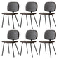 Home Scandinavian Side Chair Open Back Upholstered Metal Dining Room Chair Grey 6 Piece Set Clearhalo ' kitchen&dining_furn' 'Dining Chairs' 'Dining Tables & Seating' 'dining_chair' 'furn' 'furn_dining_chair' 'Furniture' 'furniture_dining_chair' 'Kitchen & Dining Furniture' 'kitchen' 3825961