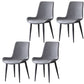 Leather Contemporary Restaurant Side Chair Parsons Matte Finish Dining Chair Light Gray 4 Piece Set Clearhalo ' kitchen&dining_furn' 'Dining Chairs' 'Dining Tables & Seating' 'dining_chair' 'furn' 'furn_dining_chair' 'Furniture' 'furniture_dining_chair' 'Kitchen & Dining Furniture' 'kitchen' 3825964