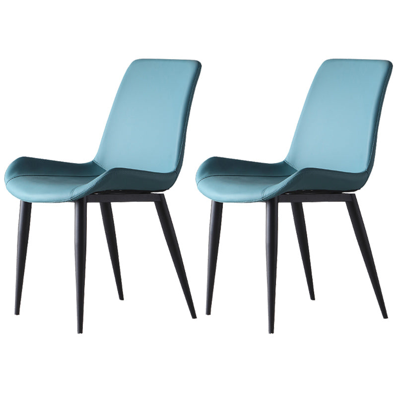 Leather Contemporary Restaurant Side Chair Parsons Matte Finish Dining Chair Lake Blue 2 Piece Set Clearhalo ' kitchen&dining_furn' 'Dining Chairs' 'Dining Tables & Seating' 'dining_chair' 'furn' 'furn_dining_chair' 'Furniture' 'furniture_dining_chair' 'Kitchen & Dining Furniture' 'kitchen' 3825974