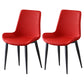 Leather Contemporary Restaurant Side Chair Parsons Matte Finish Dining Chair Red 2 Piece Set Clearhalo ' kitchen&dining_furn' 'Dining Chairs' 'Dining Tables & Seating' 'dining_chair' 'furn' 'furn_dining_chair' 'Furniture' 'furniture_dining_chair' 'Kitchen & Dining Furniture' 'kitchen' 3825991