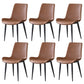 Leather Contemporary Restaurant Side Chair Parsons Matte Finish Dining Chair Brown 6 Piece Set Clearhalo ' kitchen&dining_furn' 'Dining Chairs' 'Dining Tables & Seating' 'dining_chair' 'furn' 'furn_dining_chair' 'Furniture' 'furniture_dining_chair' 'Kitchen & Dining Furniture' 'kitchen' 3825996