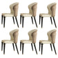 Minimalist Style Leather Dining Side Chairs Wingback Armless Chairs for Home Use Light Brown 6 Piece Set Clearhalo ' kitchen&dining_furn' 'Dining Chairs' 'Dining Tables & Seating' 'dining_chair' 'furn' 'furn_dining_chair' 'Furniture' 'furniture_dining_chair' 'Kitchen & Dining Furniture' 'kitchen' 3826002