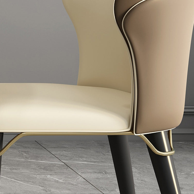 Minimalist Style Leather Dining Side Chairs Wingback Armless Chairs for Home Use Clearhalo ' kitchen&dining_furn' 'Dining Chairs' 'Dining Tables & Seating' 'dining_chair' 'furn' 'furn_dining_chair' 'Furniture' 'furniture_dining_chair' 'Kitchen & Dining Furniture' 'kitchen' 3826009