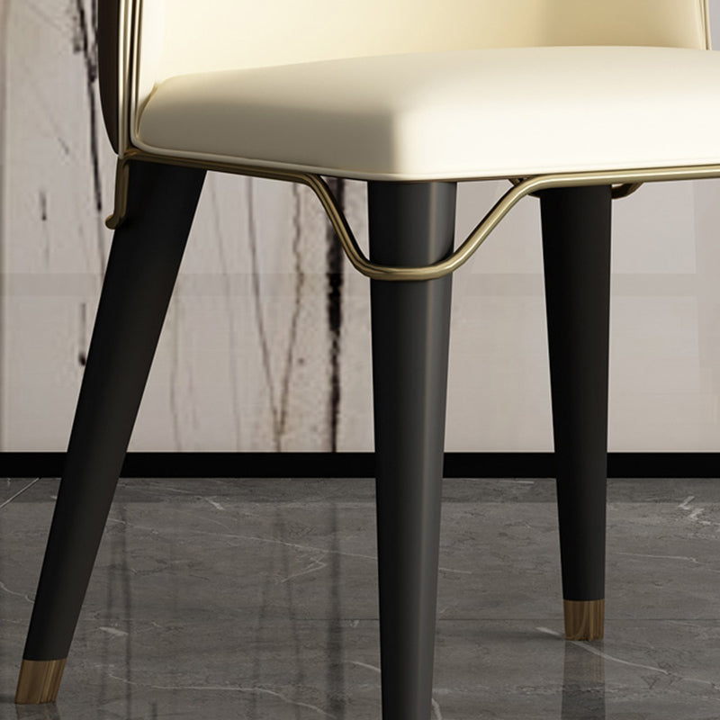 Minimalist Style Leather Dining Side Chairs Wingback Armless Chairs for Home Use Clearhalo ' kitchen&dining_furn' 'Dining Chairs' 'Dining Tables & Seating' 'dining_chair' 'furn' 'furn_dining_chair' 'Furniture' 'furniture_dining_chair' 'Kitchen & Dining Furniture' 'kitchen' 3826010