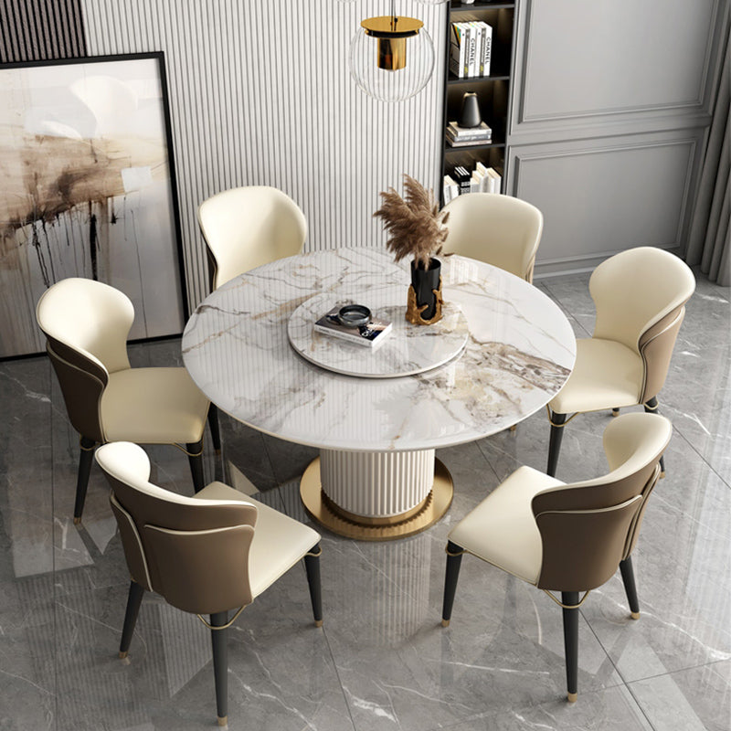 Minimalist Style Leather Dining Side Chairs Wingback Armless Chairs for Home Use Clearhalo ' kitchen&dining_furn' 'Dining Chairs' 'Dining Tables & Seating' 'dining_chair' 'furn' 'furn_dining_chair' 'Furniture' 'furniture_dining_chair' 'Kitchen & Dining Furniture' 'kitchen' 3826014