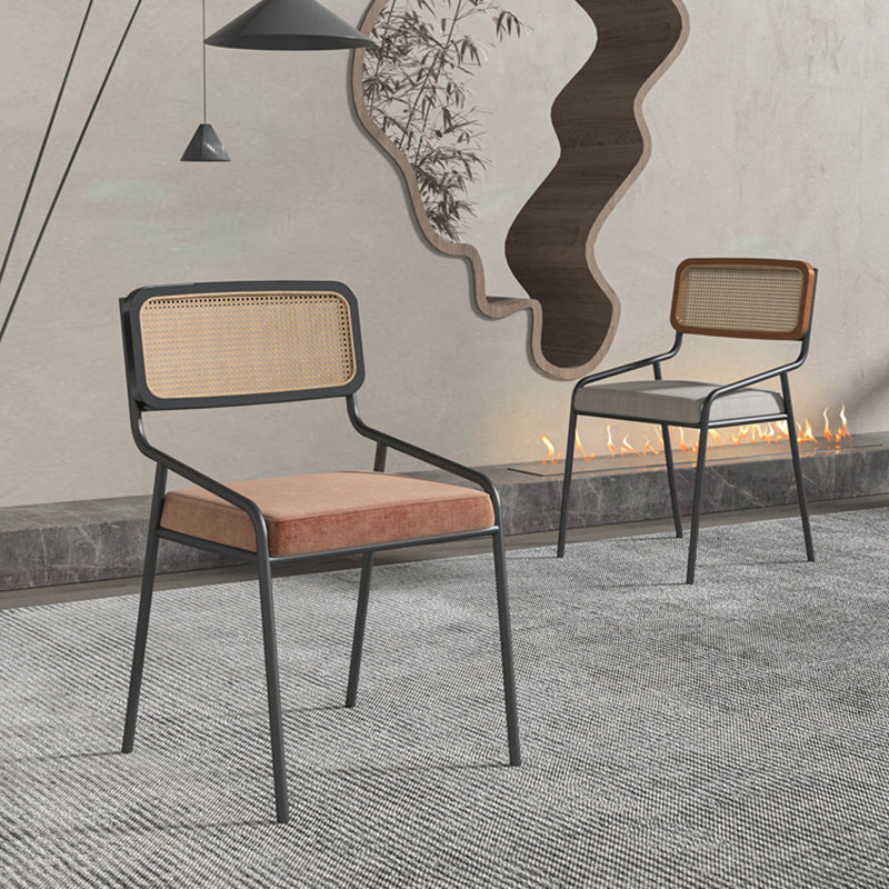 Industrial Style Linen Fabric Dining Chairs Open Back Dining Side Chairs Clearhalo ' kitchen&dining_furn' 'Dining Chairs' 'Dining Tables & Seating' 'dining_chair' 'furn' 'furn_dining_chair' 'Furniture' 'furniture_dining_chair' 'Kitchen & Dining Furniture' 'kitchen' 3826023