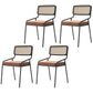 Industrial Style Linen Fabric Dining Chairs Open Back Dining Side Chairs Brown 4 Piece Set Clearhalo ' kitchen&dining_furn' 'Dining Chairs' 'Dining Tables & Seating' 'dining_chair' 'furn' 'furn_dining_chair' 'Furniture' 'furniture_dining_chair' 'Kitchen & Dining Furniture' 'kitchen' 3826026