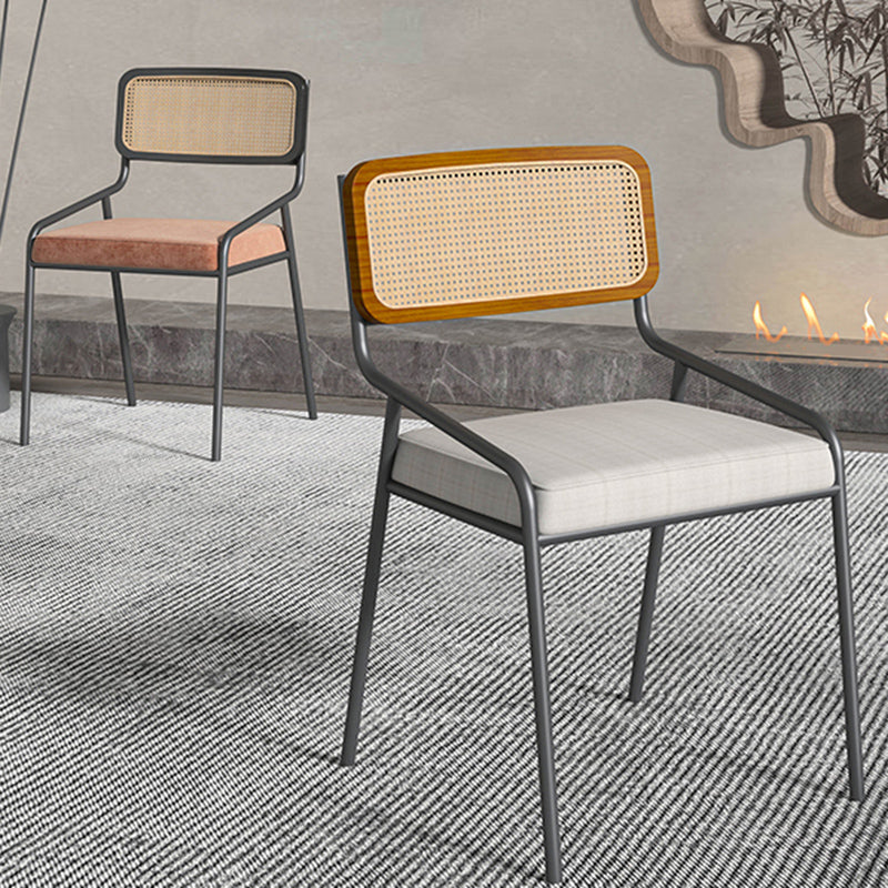 Industrial Style Linen Fabric Dining Chairs Open Back Dining Side Chairs Clearhalo ' kitchen&dining_furn' 'Dining Chairs' 'Dining Tables & Seating' 'dining_chair' 'furn' 'furn_dining_chair' 'Furniture' 'furniture_dining_chair' 'Kitchen & Dining Furniture' 'kitchen' 3826034