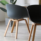 Contemporary Style Plastic Dining Room Chair Kitchen Arm Chair with Wooden Legs Clearhalo ' kitchen&dining_furn' 'Dining Chairs' 'Dining Tables & Seating' 'dining_chair' 'Furniture' 'furniture_dining_chair' 'Kitchen & Dining Furniture' 'kitchen' 3826040