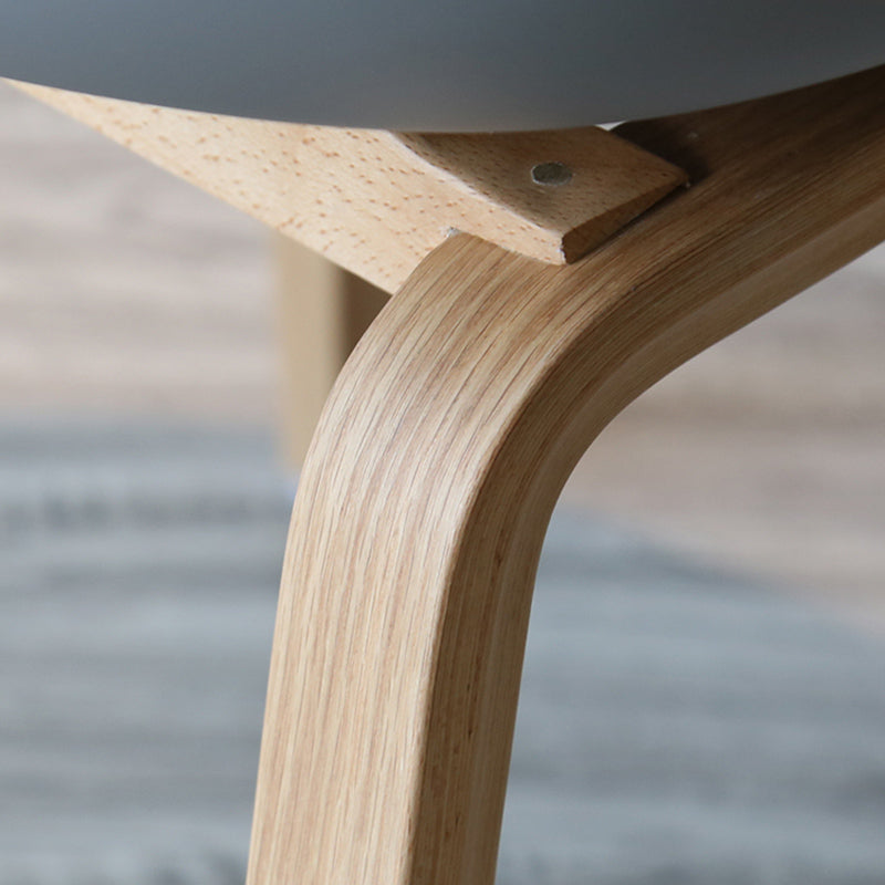 Contemporary Style Plastic Dining Room Chair Kitchen Arm Chair with Wooden Legs Clearhalo ' kitchen&dining_furn' 'Dining Chairs' 'Dining Tables & Seating' 'dining_chair' 'Furniture' 'furniture_dining_chair' 'Kitchen & Dining Furniture' 'kitchen' 3826043