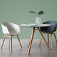 Contemporary Style Plastic Dining Room Chair Kitchen Arm Chair with Wooden Legs Clearhalo ' kitchen&dining_furn' 'Dining Chairs' 'Dining Tables & Seating' 'dining_chair' 'Furniture' 'furniture_dining_chair' 'Kitchen & Dining Furniture' 'kitchen' 3826053