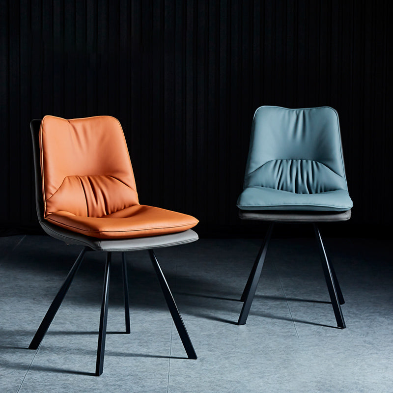 PU Leather Contemporary Restaurant Side Chair Parsons Matte Finish Dining Chair Clearhalo ' kitchen&dining_furn' 'Dining Chairs' 'Dining Tables & Seating' 'dining_chair' 'furn' 'furn_dining_chair' 'Furniture' 'furniture_dining_chair' 'Kitchen & Dining Furniture' 'kitchen' 3826071