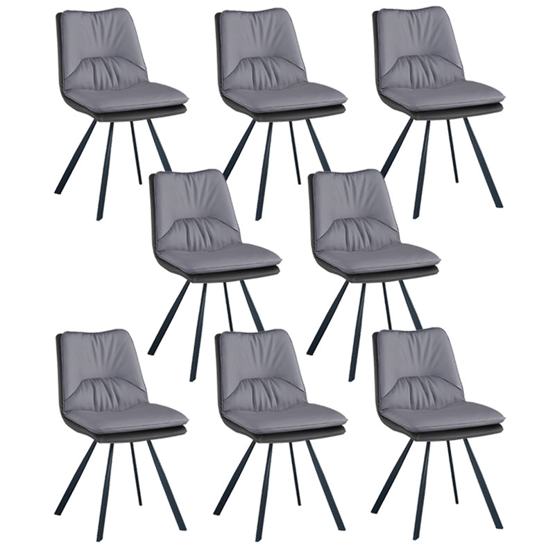PU Leather Contemporary Restaurant Side Chair Parsons Matte Finish Dining Chair Grey 8 Piece Set Clearhalo ' kitchen&dining_furn' 'Dining Chairs' 'Dining Tables & Seating' 'dining_chair' 'furn' 'furn_dining_chair' 'Furniture' 'furniture_dining_chair' 'Kitchen & Dining Furniture' 'kitchen' 3826074