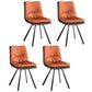 PU Leather Contemporary Restaurant Side Chair Parsons Matte Finish Dining Chair Orange 4 Piece Set Clearhalo ' kitchen&dining_furn' 'Dining Chairs' 'Dining Tables & Seating' 'dining_chair' 'furn' 'furn_dining_chair' 'Furniture' 'furniture_dining_chair' 'Kitchen & Dining Furniture' 'kitchen' 3826075