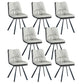 PU Leather Contemporary Restaurant Side Chair Parsons Matte Finish Dining Chair Off-White 8 Piece Set Clearhalo ' kitchen&dining_furn' 'Dining Chairs' 'Dining Tables & Seating' 'dining_chair' 'furn' 'furn_dining_chair' 'Furniture' 'furniture_dining_chair' 'Kitchen & Dining Furniture' 'kitchen' 3826081
