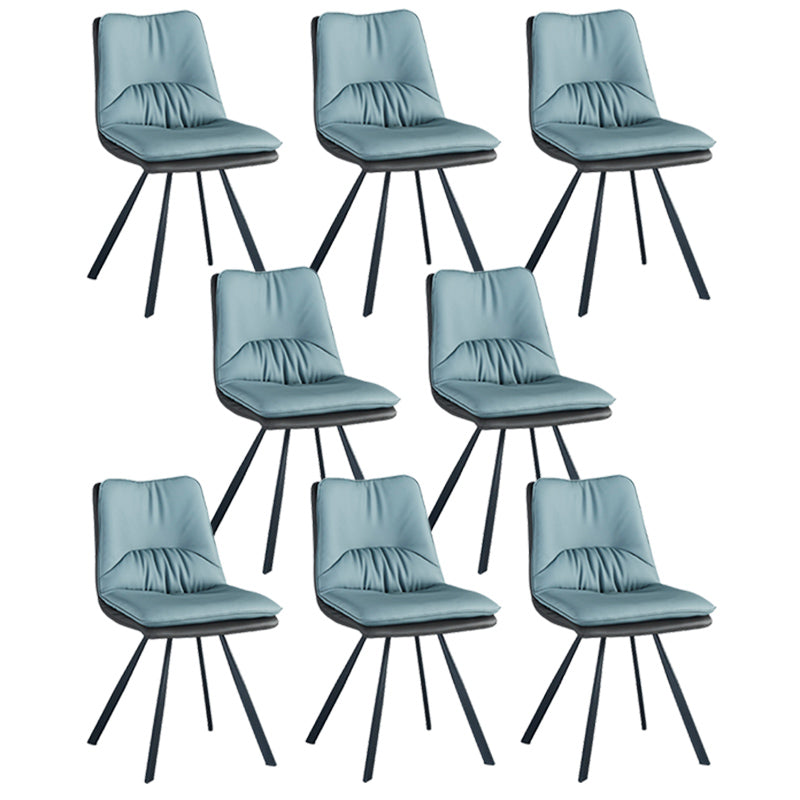 PU Leather Contemporary Restaurant Side Chair Parsons Matte Finish Dining Chair Blue 8 Piece Set Clearhalo ' kitchen&dining_furn' 'Dining Chairs' 'Dining Tables & Seating' 'dining_chair' 'furn' 'furn_dining_chair' 'Furniture' 'furniture_dining_chair' 'Kitchen & Dining Furniture' 'kitchen' 3826085