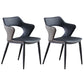 Contemporary Style Metal Dining Chairs Open Back Side Chairs for Kitchen Navy Blue 2 Piece Set Clearhalo ' kitchen&dining_furn' 'Dining Chairs' 'Dining Tables & Seating' 'dining_chair' 'furn' 'furn_dining_chair' 'Furniture' 'furniture_dining_chair' 'Kitchen & Dining Furniture' 'kitchen' 3826109