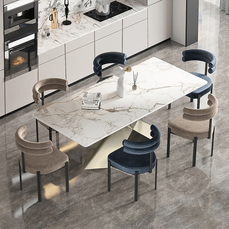 Scandinavian Style Upholstered Side Chairs Open Back Dining Side Armless Chair Clearhalo ' kitchen&dining_furn' 'Dining Chairs' 'Dining Tables & Seating' 'dining_chair' 'furn' 'furn_dining_chair' 'Furniture' 'furniture_dining_chair' 'Kitchen & Dining Furniture' 'kitchen' 3826118