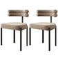 Scandinavian Style Upholstered Side Chairs Open Back Dining Side Armless Chair Khaki 2 Piece Set Clearhalo ' kitchen&dining_furn' 'Dining Chairs' 'Dining Tables & Seating' 'dining_chair' 'furn' 'furn_dining_chair' 'Furniture' 'furniture_dining_chair' 'Kitchen & Dining Furniture' 'kitchen' 3826119