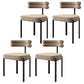 Scandinavian Style Upholstered Side Chairs Open Back Dining Side Armless Chair Khaki 4 Piece Set Clearhalo ' kitchen&dining_furn' 'Dining Chairs' 'Dining Tables & Seating' 'dining_chair' 'furn' 'furn_dining_chair' 'Furniture' 'furniture_dining_chair' 'Kitchen & Dining Furniture' 'kitchen' 3826121