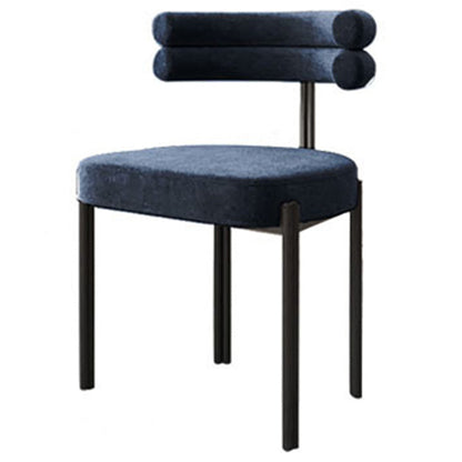 Scandinavian Style Upholstered Side Chairs Open Back Dining Side Armless Chair Blue 1 Piece Clearhalo ' kitchen&dining_furn' 'Dining Chairs' 'Dining Tables & Seating' 'dining_chair' 'furn' 'furn_dining_chair' 'Furniture' 'furniture_dining_chair' 'Kitchen & Dining Furniture' 'kitchen' 3826123