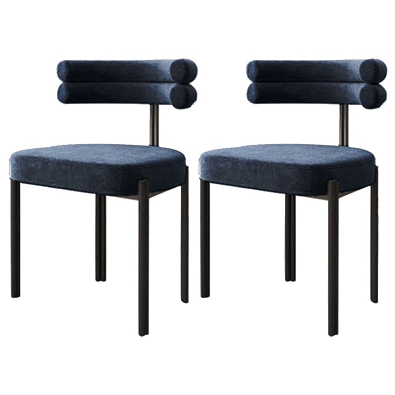 Scandinavian Style Upholstered Side Chairs Open Back Dining Side Armless Chair Blue 2 Piece Set Clearhalo ' kitchen&dining_furn' 'Dining Chairs' 'Dining Tables & Seating' 'dining_chair' 'furn' 'furn_dining_chair' 'Furniture' 'furniture_dining_chair' 'Kitchen & Dining Furniture' 'kitchen' 3826124