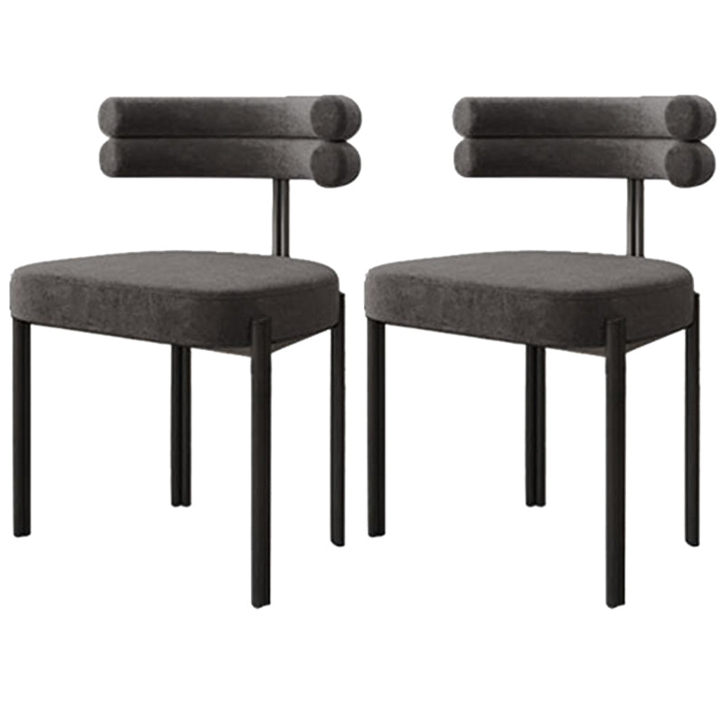 Scandinavian Style Upholstered Side Chairs Open Back Dining Side Armless Chair Grey 2 Piece Set Clearhalo ' kitchen&dining_furn' 'Dining Chairs' 'Dining Tables & Seating' 'dining_chair' 'furn' 'furn_dining_chair' 'Furniture' 'furniture_dining_chair' 'Kitchen & Dining Furniture' 'kitchen' 3826130