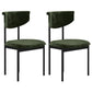 Scandinavian Linen Dining Chairs for Home Use Open Back Dining Side Chairs Blackish Green 2 Piece Set Clearhalo ' kitchen&dining_furn' 'Dining Chairs' 'Dining Tables & Seating' 'dining_chair' 'furn' 'furn_dining_chair' 'Furniture' 'furniture_dining_chair' 'Kitchen & Dining Furniture' 'kitchen' 3826140