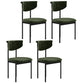 Scandinavian Linen Dining Chairs for Home Use Open Back Dining Side Chairs Blackish Green 4 Piece Set Clearhalo ' kitchen&dining_furn' 'Dining Chairs' 'Dining Tables & Seating' 'dining_chair' 'furn' 'furn_dining_chair' 'Furniture' 'furniture_dining_chair' 'Kitchen & Dining Furniture' 'kitchen' 3826142